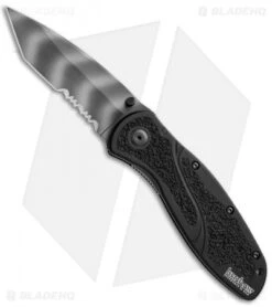 Kershaw Blur Tanto Assisted Opening Knife (3.375" Tiger Stripe Serr) 1670TTSST