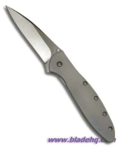 Kershaw Leek Assisted Opening Knife Titanium (3" Satin) 1660TIZDP -Kershaw kershawgreyleek